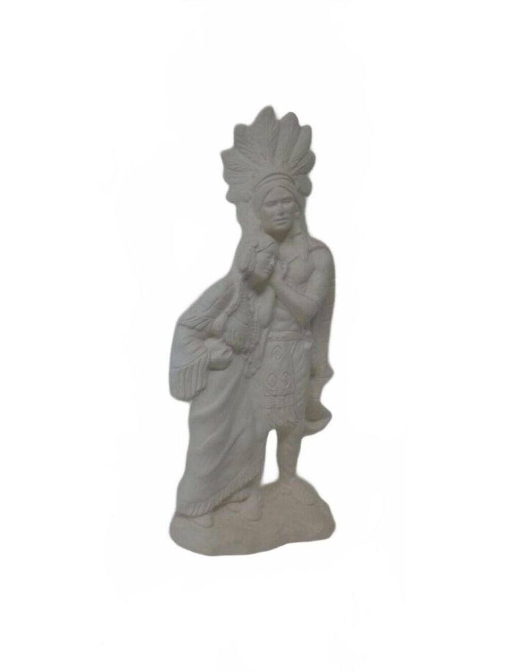 Ready 2 Paint Provincial Bisque Hiawatha's Wedding Statue Native American